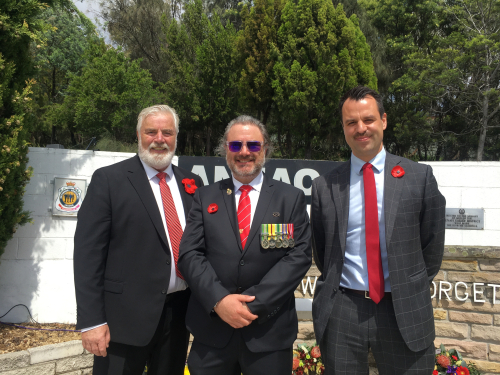 lvrsl_remembrance day 2022_peter dane_secretary josh weir_ josh willie mlc_ ex peter dane
